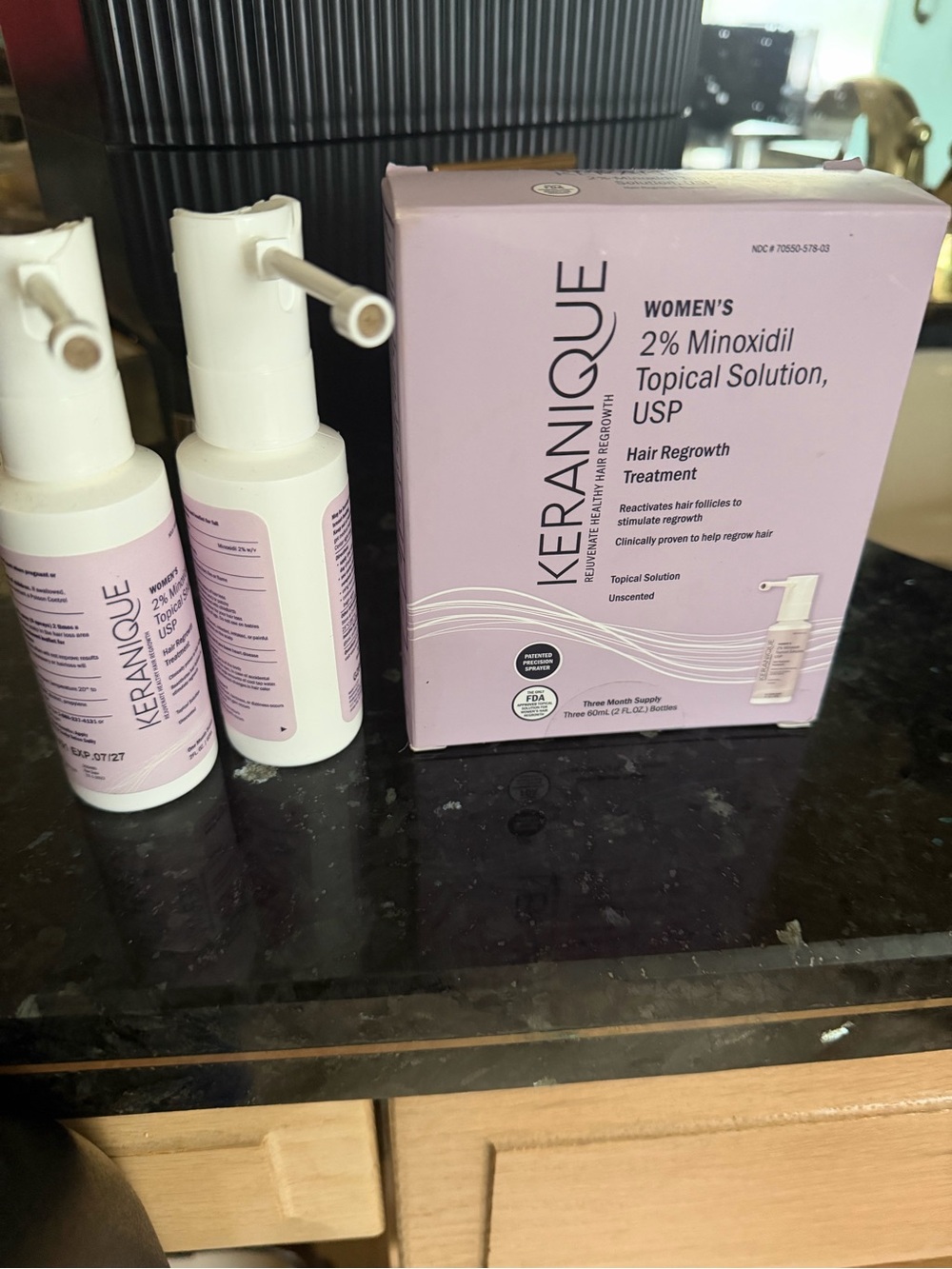 Keranique Women's 2% Minoxidil Topical Solution - 4 bottles!!
